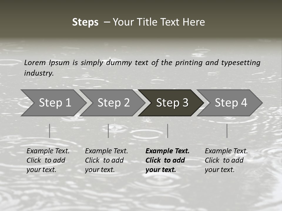 Tranquil Drop Light PowerPoint Template