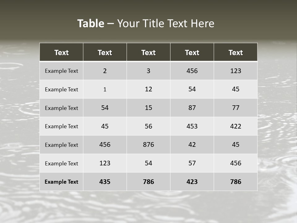 Tranquil Drop Light PowerPoint Template