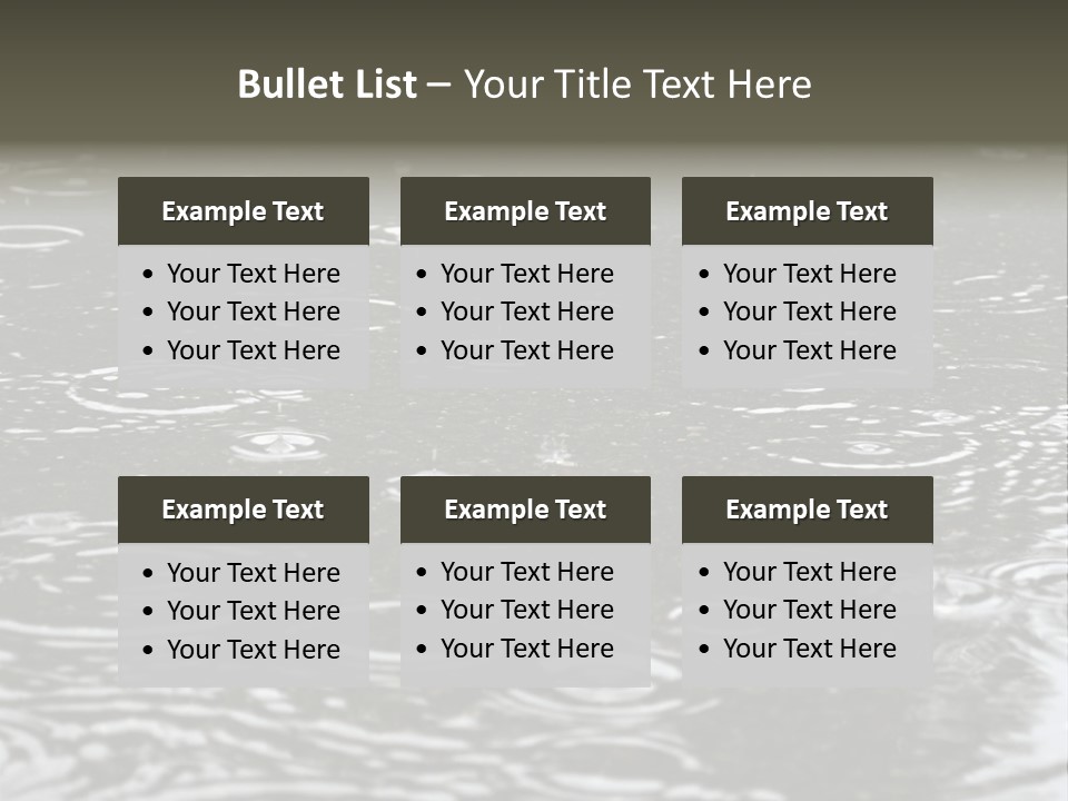 Tranquil Drop Light PowerPoint Template