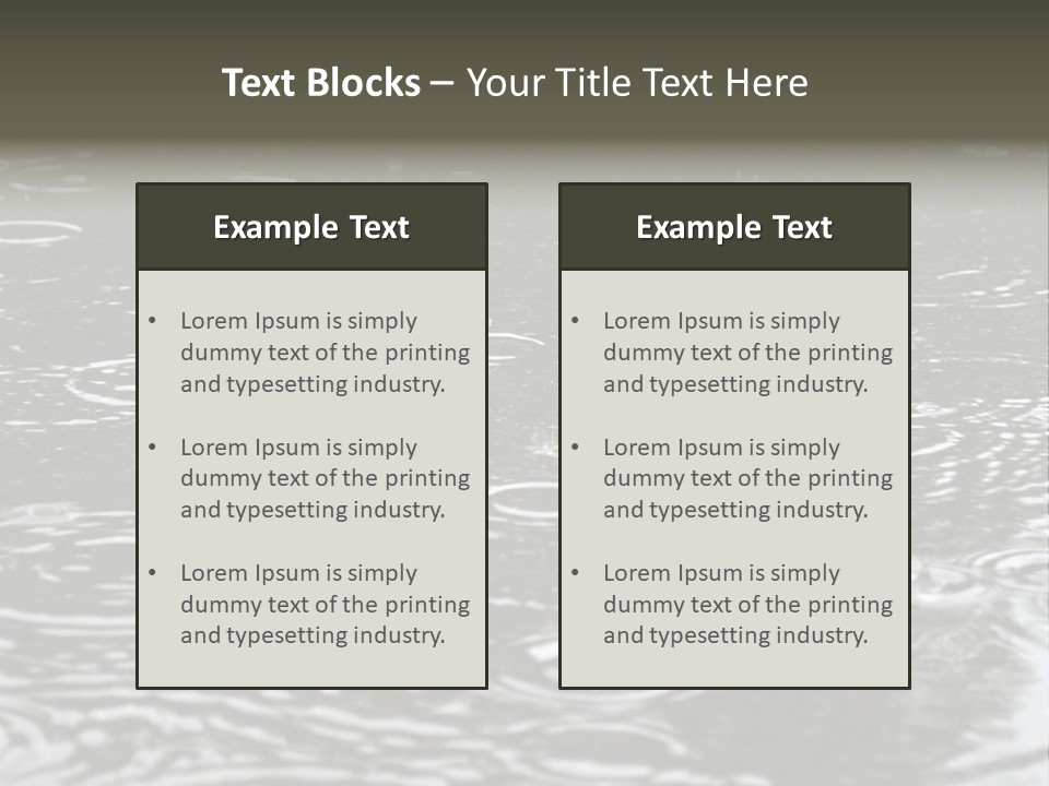 Tranquil Drop Light PowerPoint Template