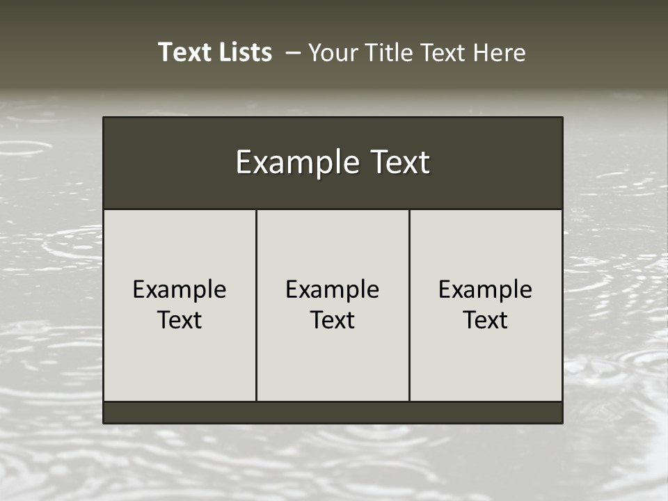 Tranquil Drop Light PowerPoint Template