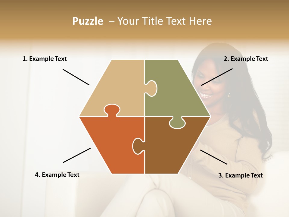 Reading Girl Peace PowerPoint Template