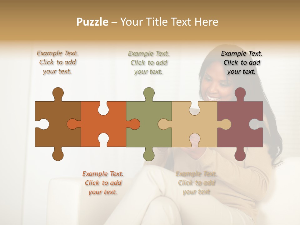 Reading Girl Peace PowerPoint Template