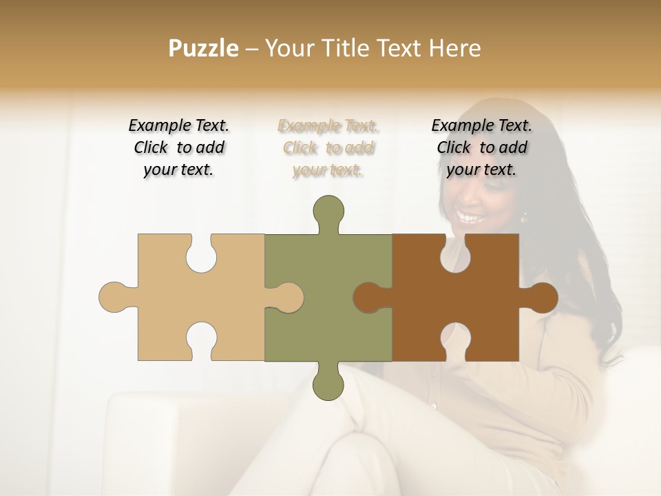 Reading Girl Peace PowerPoint Template