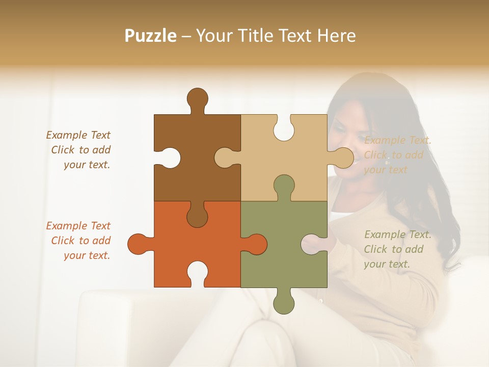 Reading Girl Peace PowerPoint Template