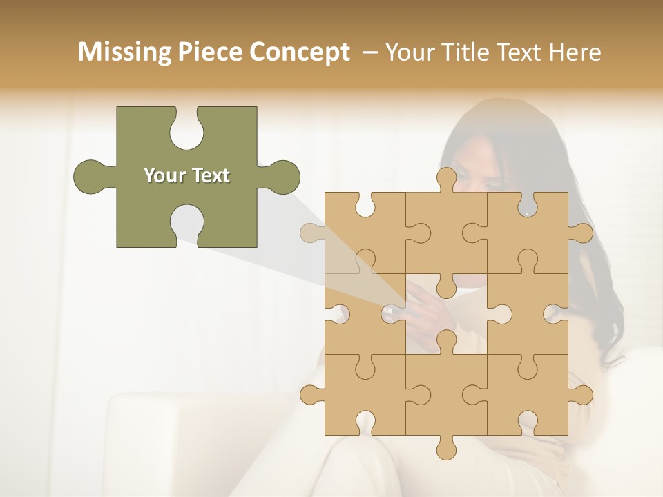 Reading Girl Peace PowerPoint Template