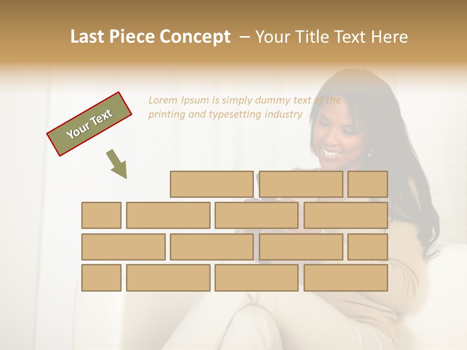 Reading Girl Peace PowerPoint Template