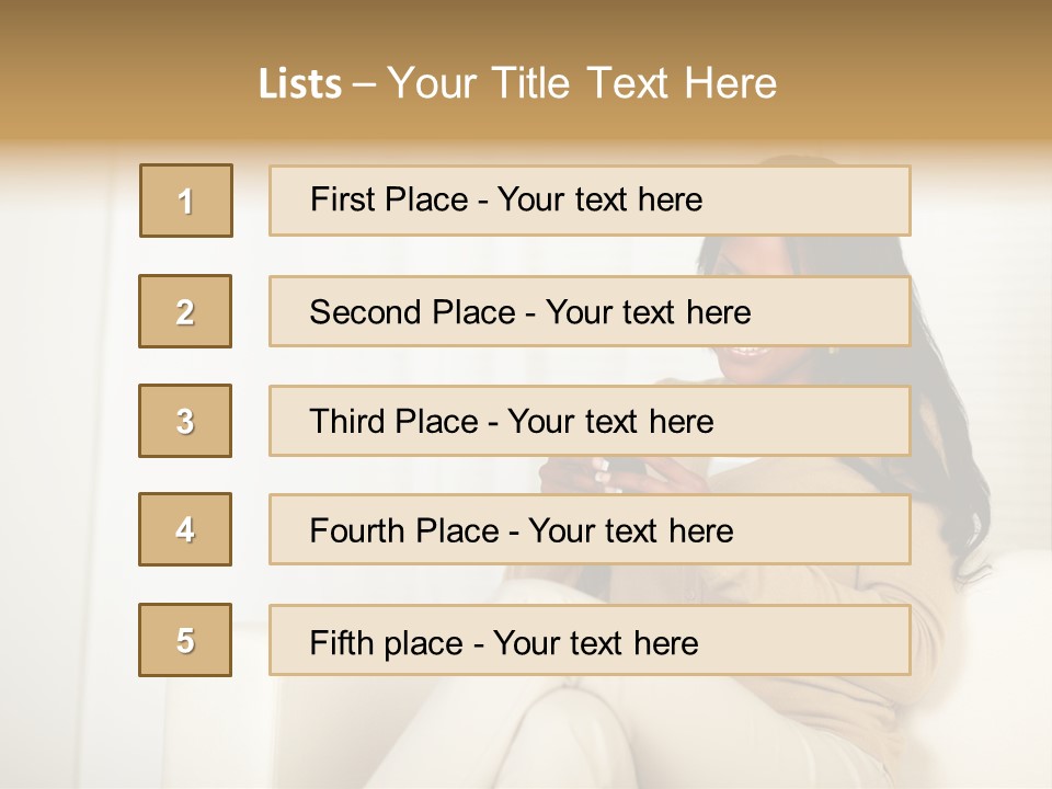 Reading Girl Peace PowerPoint Template