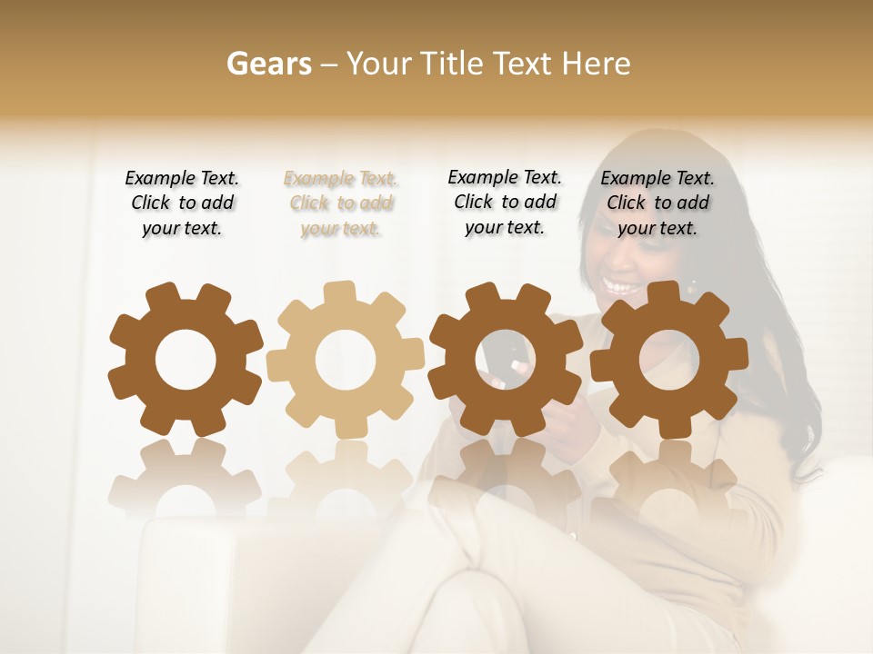 Reading Girl Peace PowerPoint Template