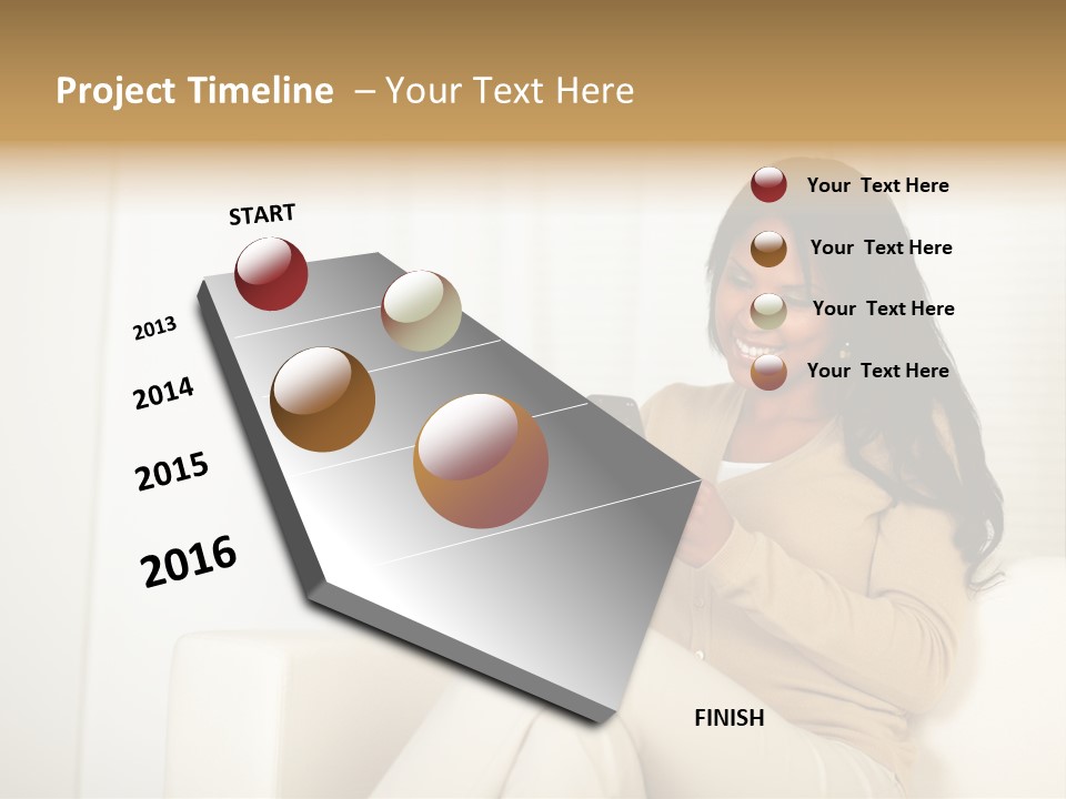 Reading Girl Peace PowerPoint Template