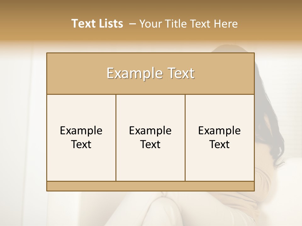 Reading Girl Peace PowerPoint Template