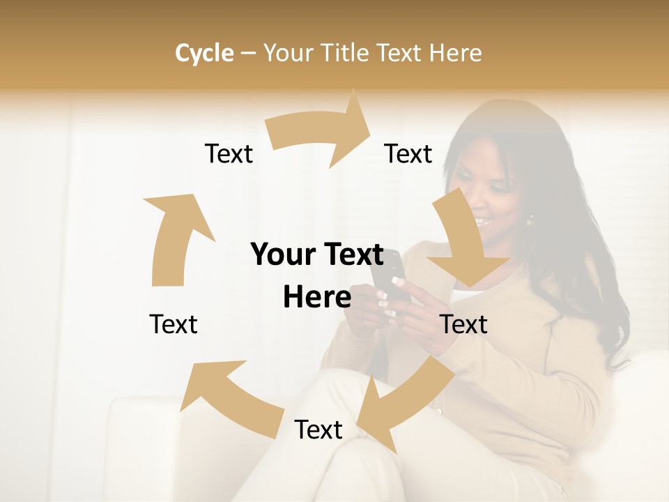 Reading Girl Peace PowerPoint Template