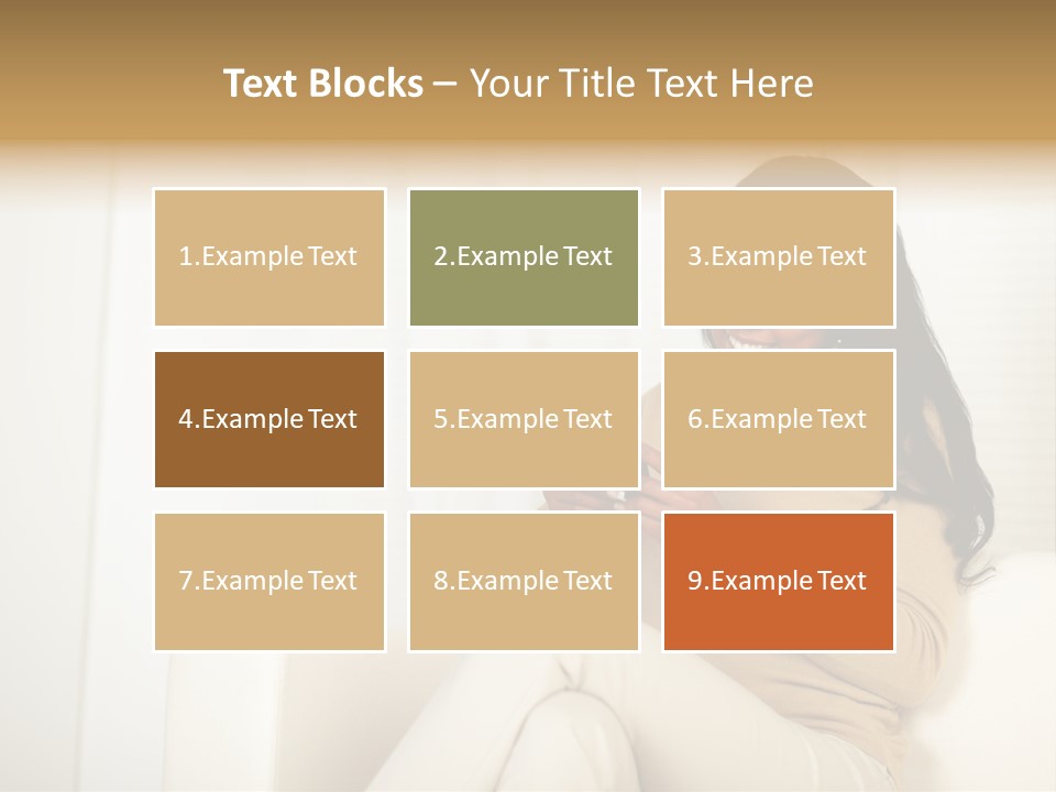 Reading Girl Peace PowerPoint Template