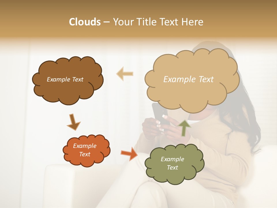 Reading Girl Peace PowerPoint Template