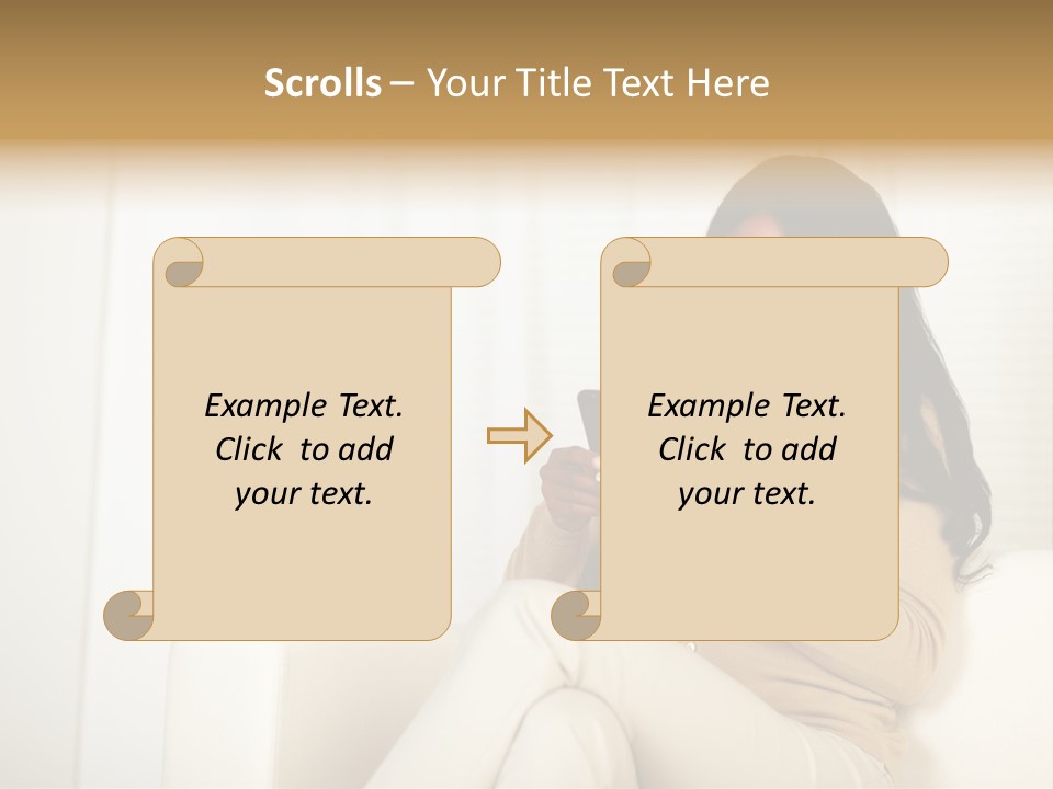 Reading Girl Peace PowerPoint Template