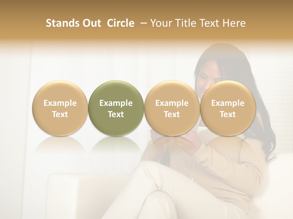 Reading Girl Peace PowerPoint Template