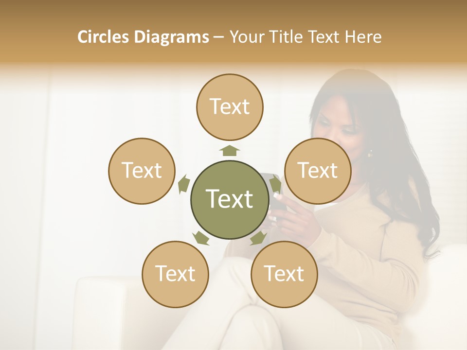 Reading Girl Peace PowerPoint Template