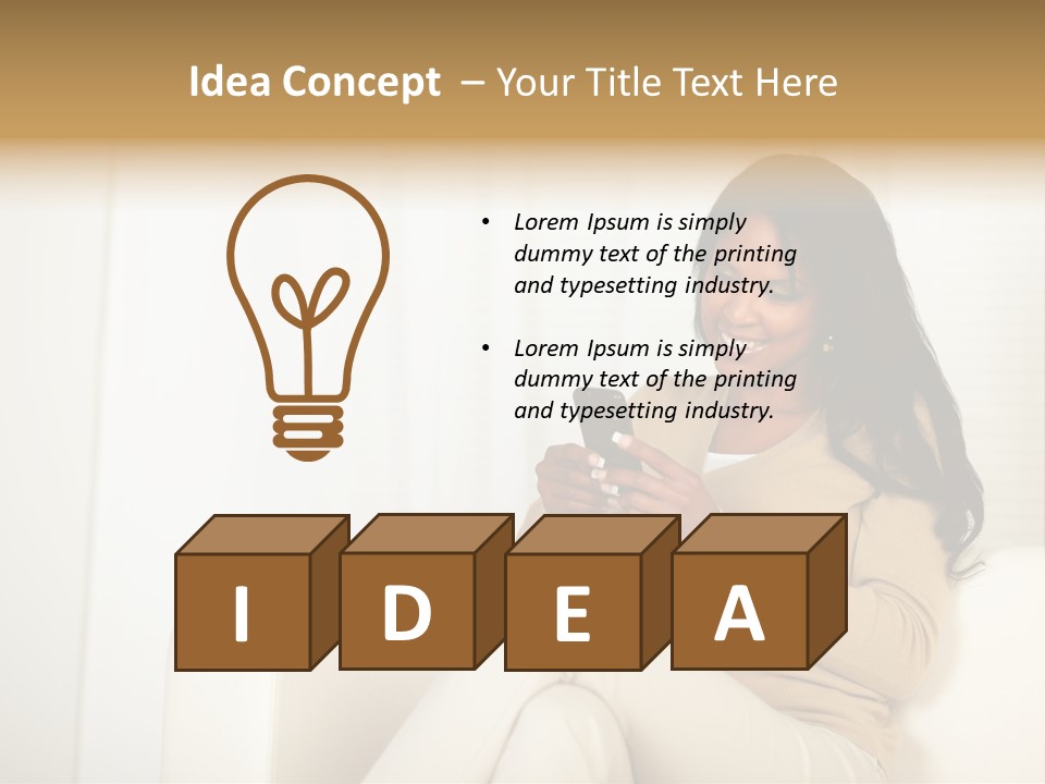 Reading Girl Peace PowerPoint Template