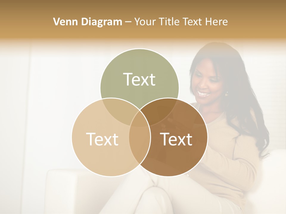 Reading Girl Peace PowerPoint Template