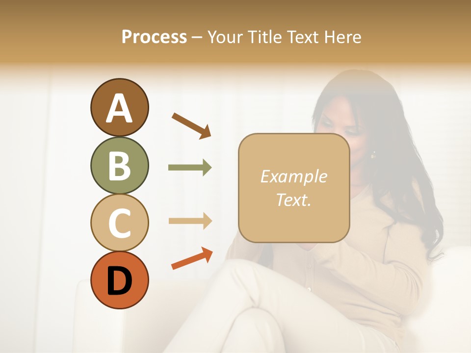 Reading Girl Peace PowerPoint Template