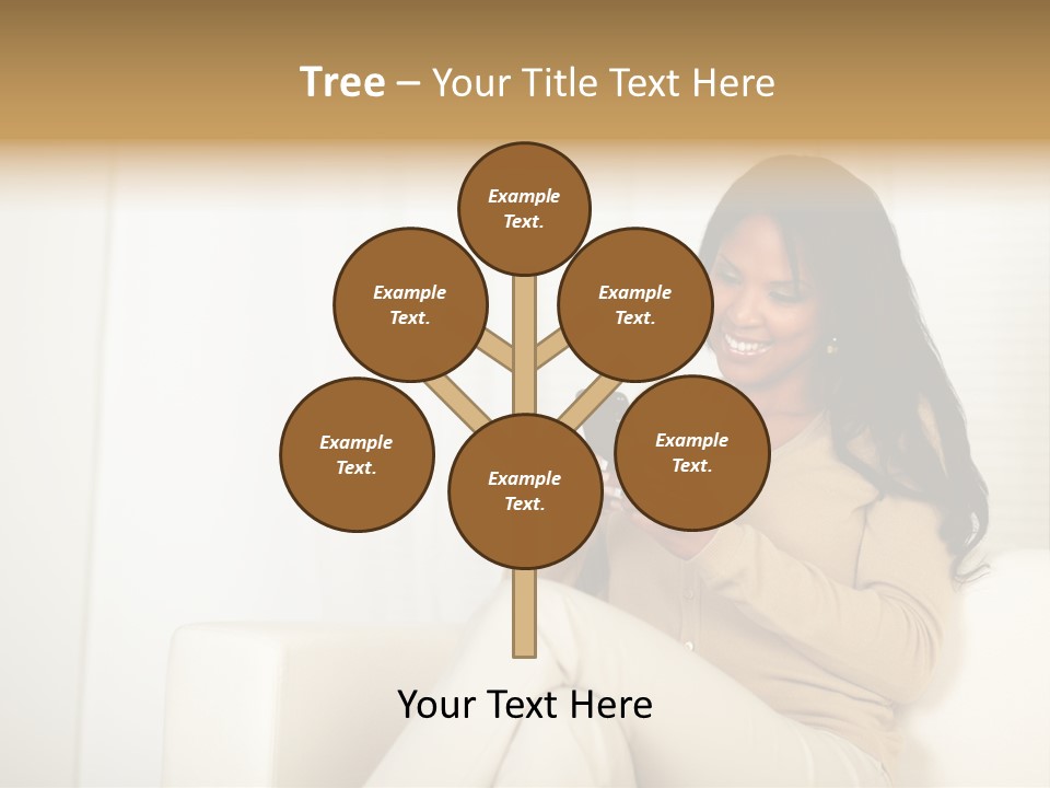 Reading Girl Peace PowerPoint Template