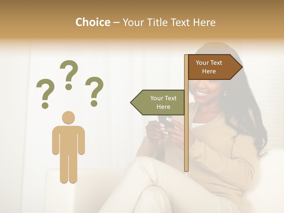 Reading Girl Peace PowerPoint Template