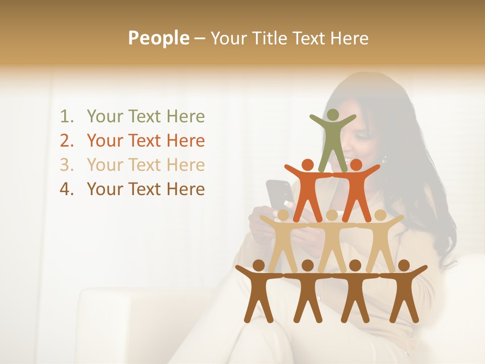 Reading Girl Peace PowerPoint Template