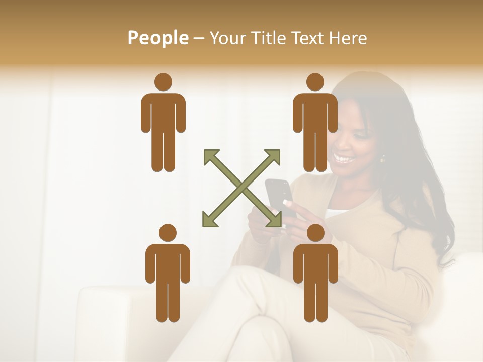 Reading Girl Peace PowerPoint Template