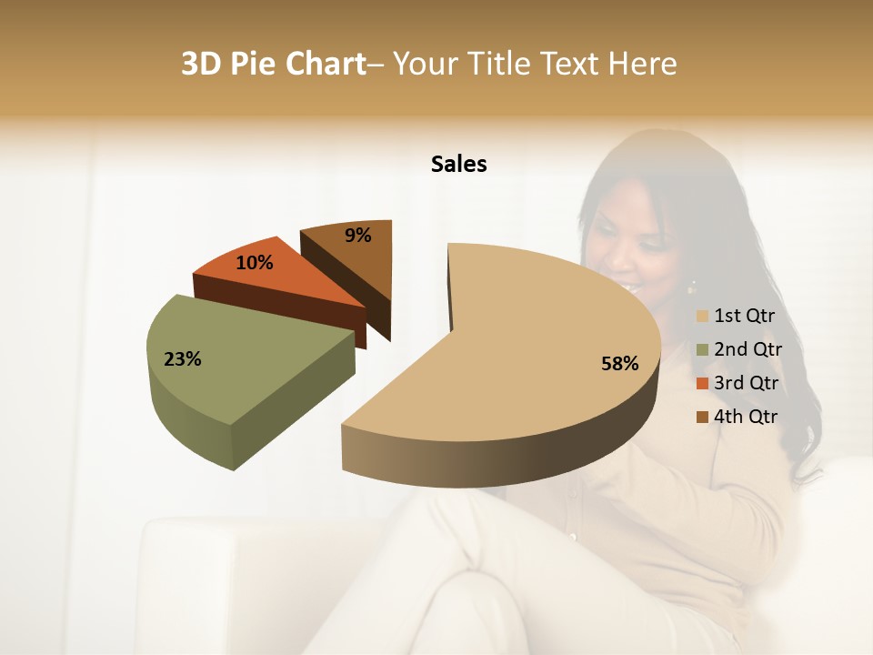 Reading Girl Peace PowerPoint Template