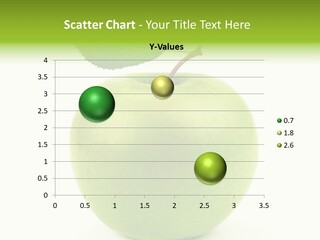 A Green Apple With A Leaf On Top Of It PowerPoint Template