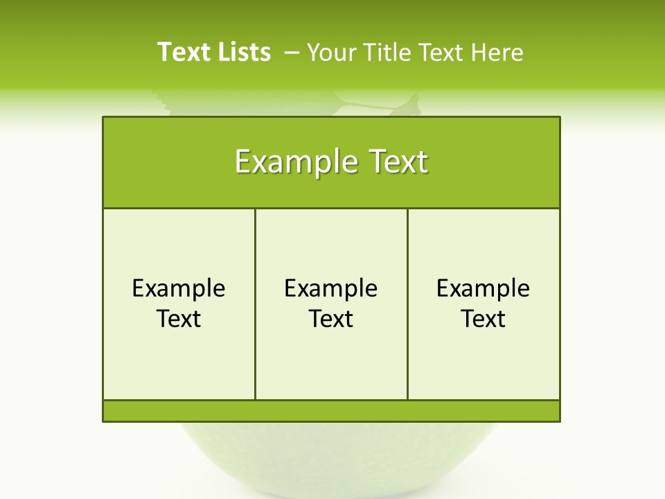 A Green Apple With A Leaf On Top Of It PowerPoint Template