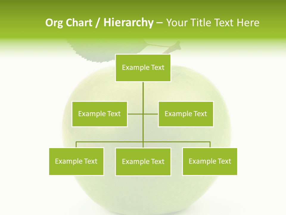 A Green Apple With A Leaf On Top Of It PowerPoint Template