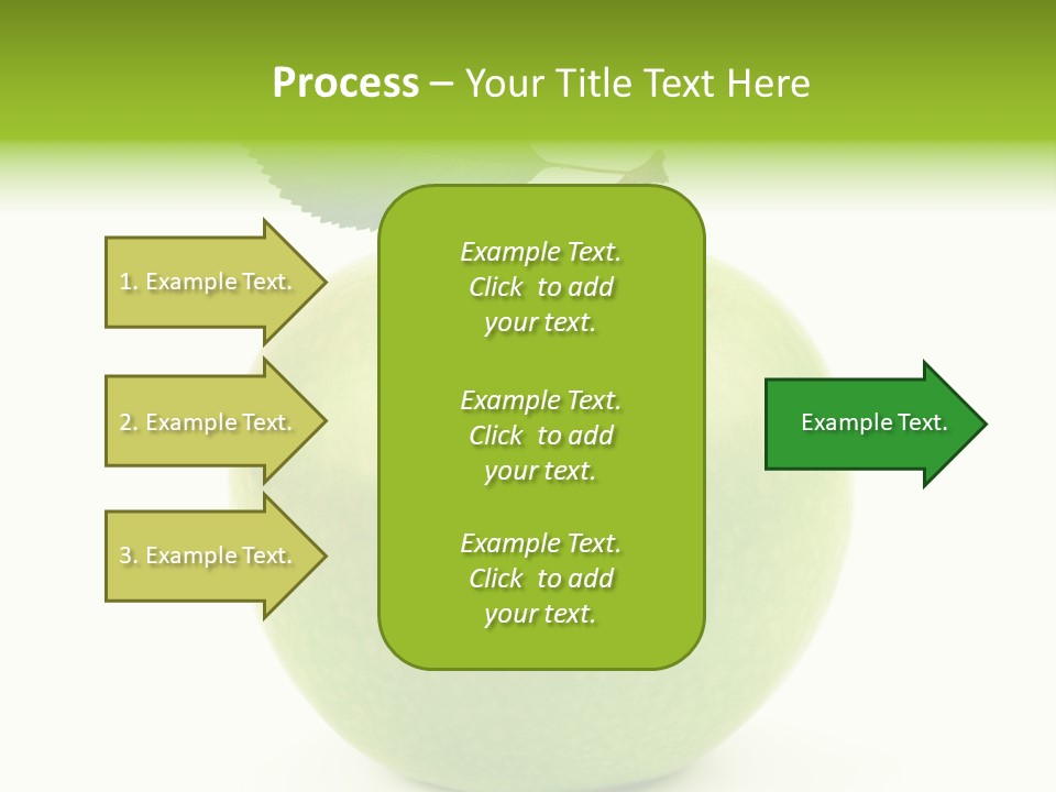 A Green Apple With A Leaf On Top Of It PowerPoint Template