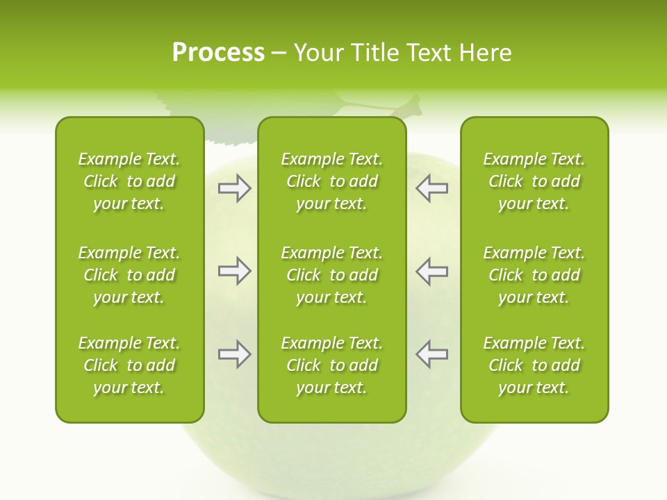 A Green Apple With A Leaf On Top Of It PowerPoint Template