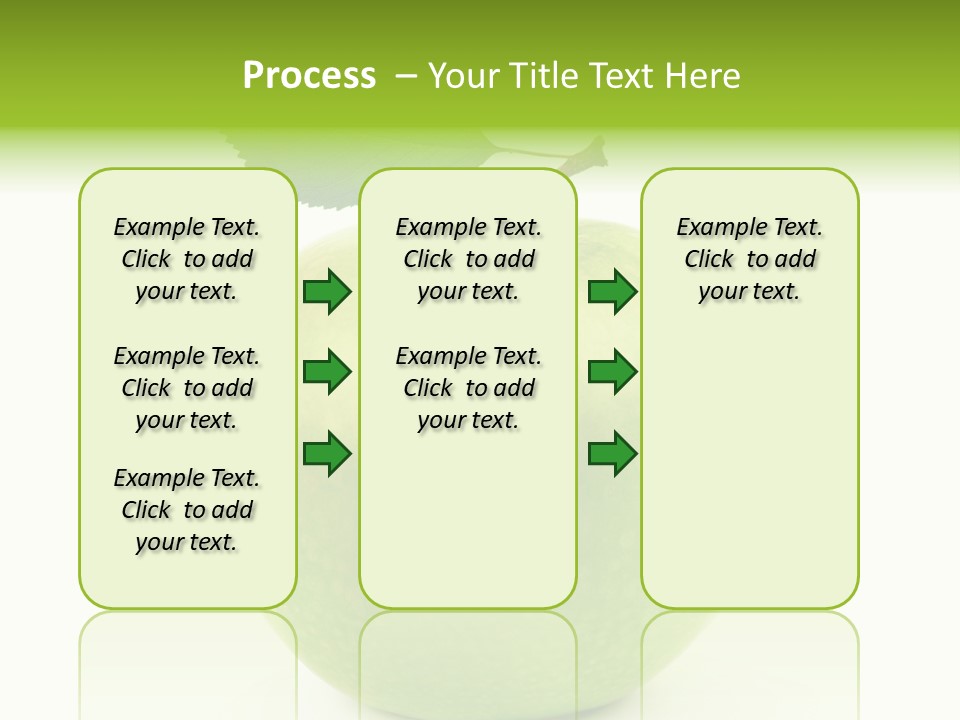 A Green Apple With A Leaf On Top Of It PowerPoint Template