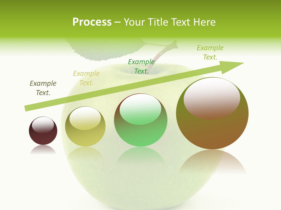 A Green Apple With A Leaf On Top Of It PowerPoint Template