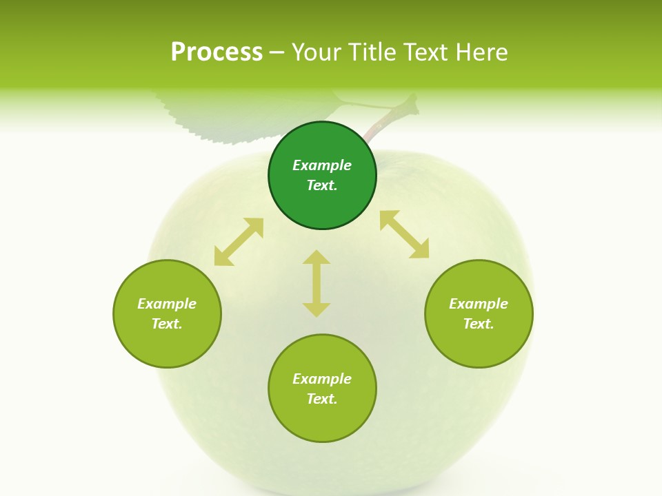 A Green Apple With A Leaf On Top Of It PowerPoint Template