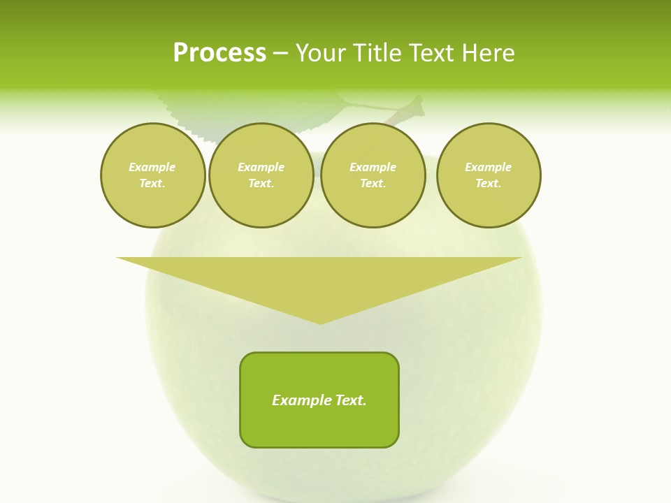 A Green Apple With A Leaf On Top Of It PowerPoint Template