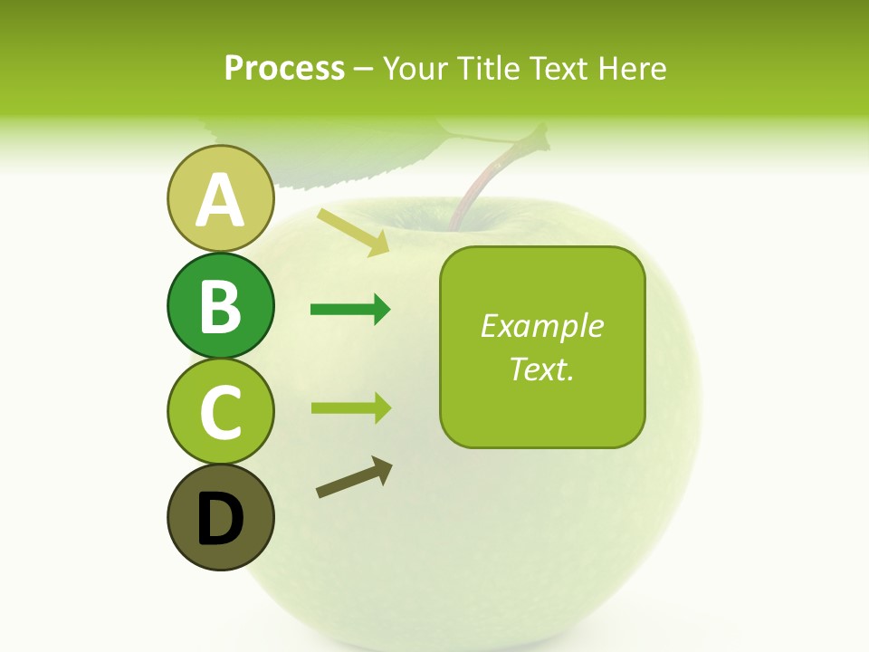A Green Apple With A Leaf On Top Of It PowerPoint Template