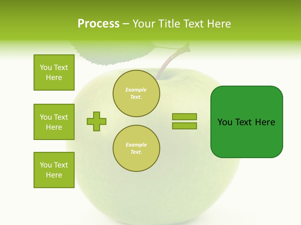 A Green Apple With A Leaf On Top Of It PowerPoint Template