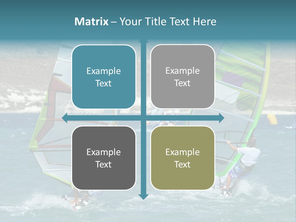 Flying Waves Man PowerPoint Template