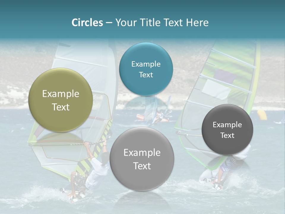 Flying Waves Man PowerPoint Template