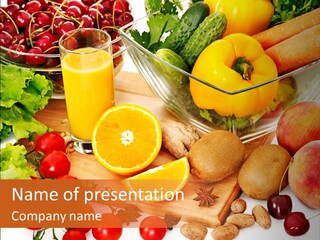 Juice Diet Still Life PowerPoint Template