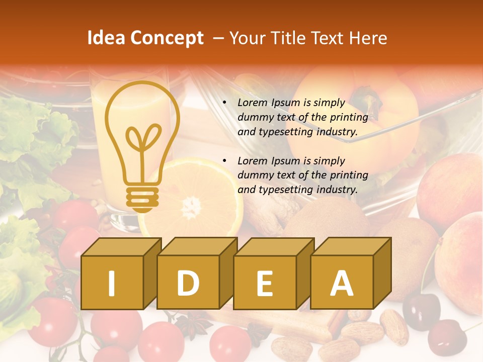 Juice Diet Still Life PowerPoint Template