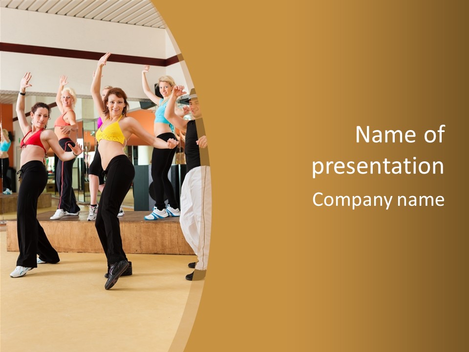 Training Jazz Gymnastics PowerPoint Template