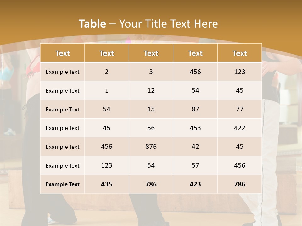 Training Jazz Gymnastics PowerPoint Template