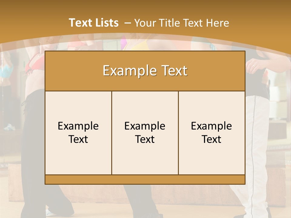Training Jazz Gymnastics PowerPoint Template