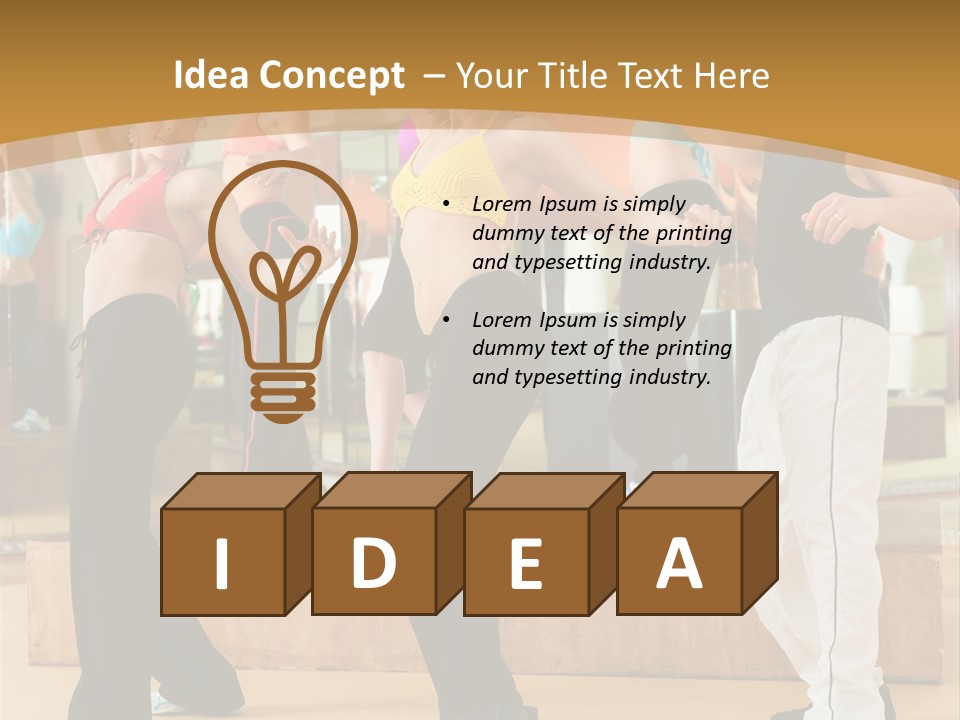 Training Jazz Gymnastics PowerPoint Template