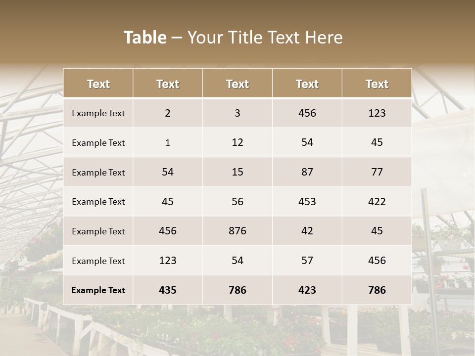 Bedding Cultivation Building PowerPoint Template