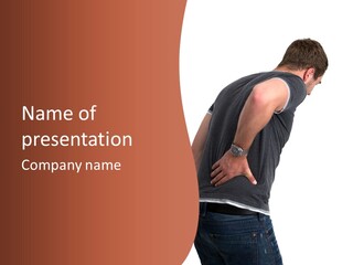 Caucasian Young Backbone PowerPoint Template